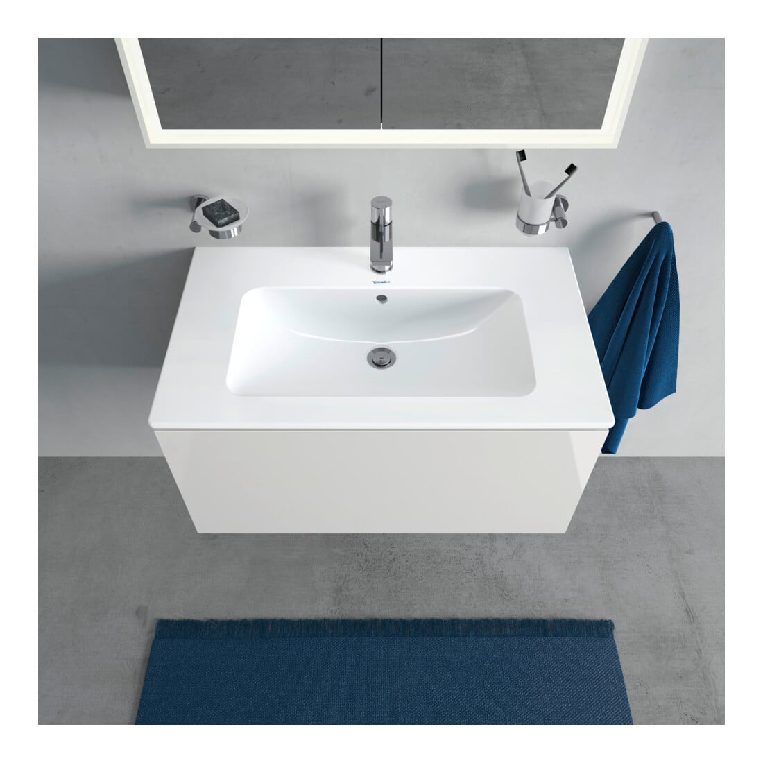 Duravit Waschtischunterschrank L-Cube 82x48,1cm, we. hgl, 1 Ausz., wandhängend
