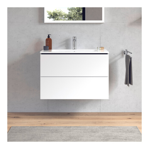 Duravit Waschtischunterschrank L-Cube 82x48,1cm, we. ma, 2 Schub., wandhängend