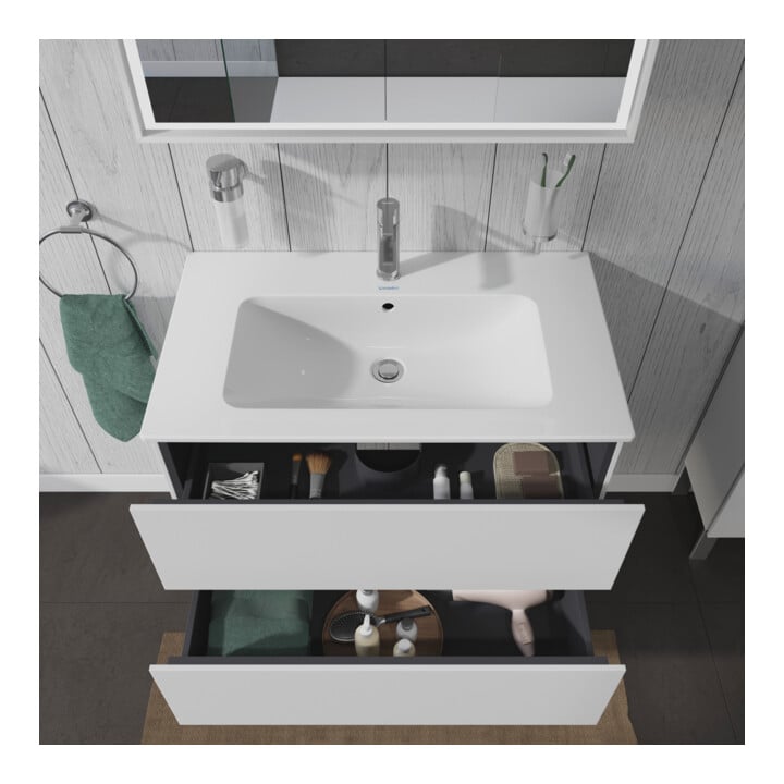 Duravit Waschtischunterschrank L-Cube 82x48,1cm, we. ma, 2 Schub., wandhängend