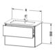 Duravit Waschtischunterschrank L-Cube 82x48,1cm, we. matt, 2 Schub., wandhängend-4