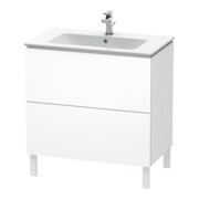 Duravit Waschtischunterschrank L-Cube 82x48,1cm, weiß matt, 2 Auszüge, stehend