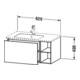 Duravit Waschtischunterschrank L-Cube 82x48,1x40cm, 1 A, Beck. li, graph ma-4