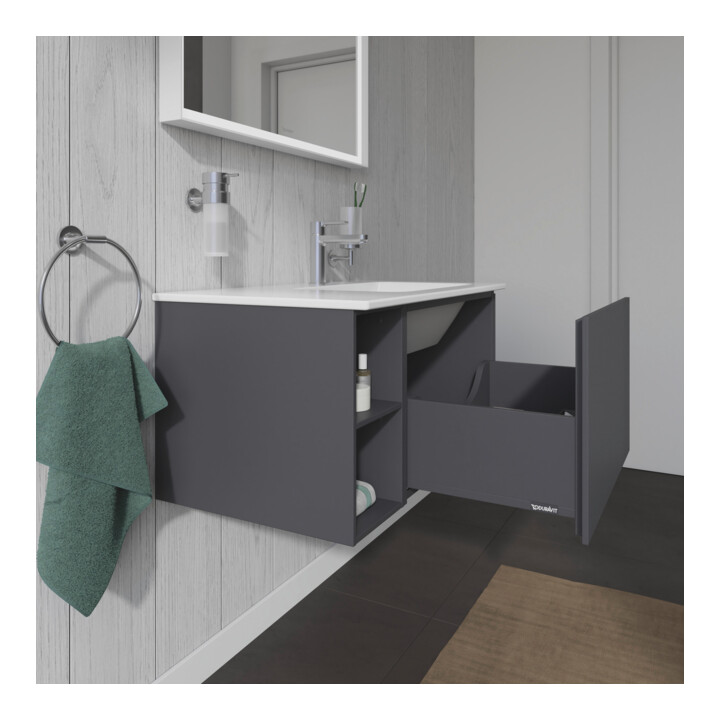 Duravit Waschtischunterschrank L-Cube 82x48,1x40cm, 1 A, Beck. re, graph ma