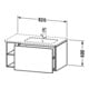 Duravit Waschtischunterschrank L-Cube 82x48,1x40cm, 1 A, Beck. re, Nussb geb.