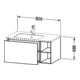Duravit Waschtischunterschrank L-Cube 82x48,1x40cm, 1 Ausz., Beck. li, sw hgl