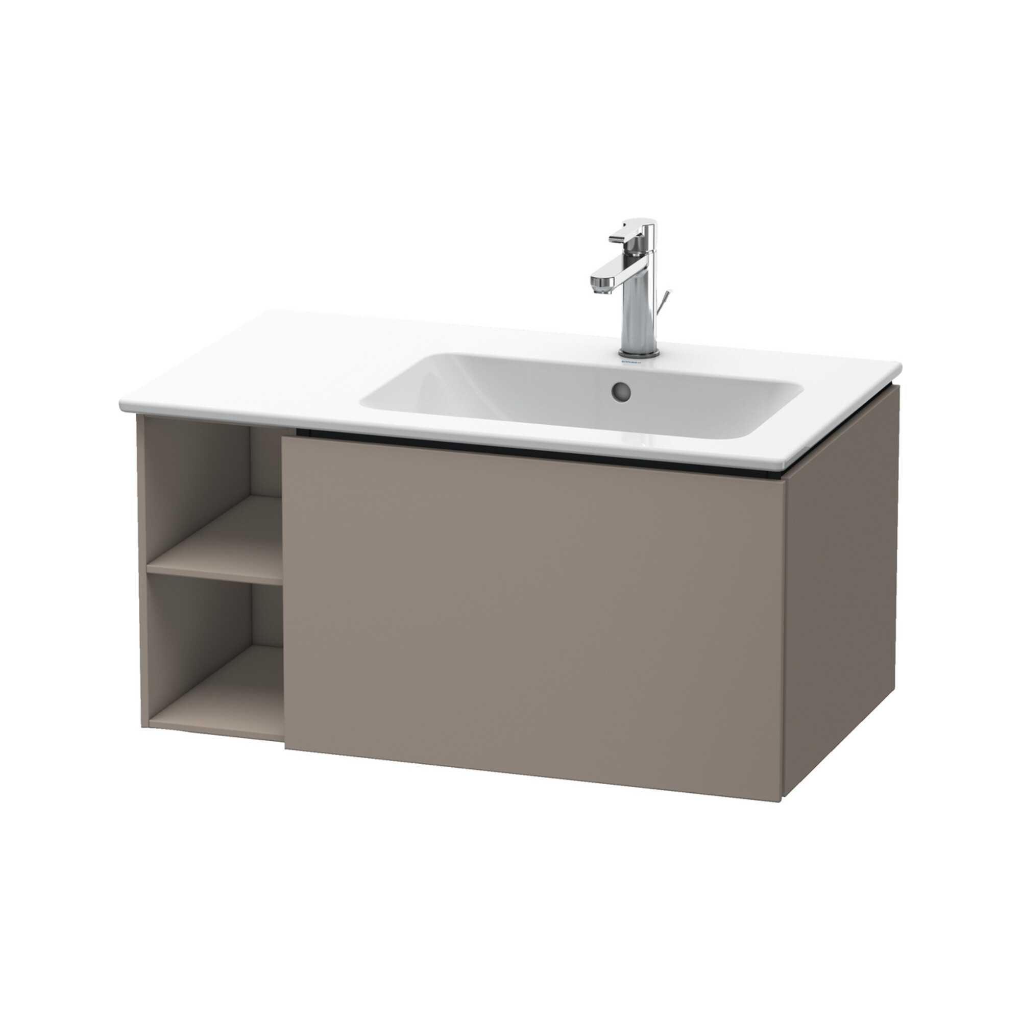 Duravit Waschtischunterschrank L-Cube 82x48,1x40cm, 1 Ausz., Beck. re, bas. ma