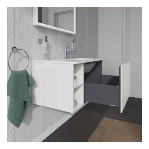 Duravit Waschtischunterschrank L-Cube 82x48,1x40cm, 1 Ausz., Beck. re, we. hgl