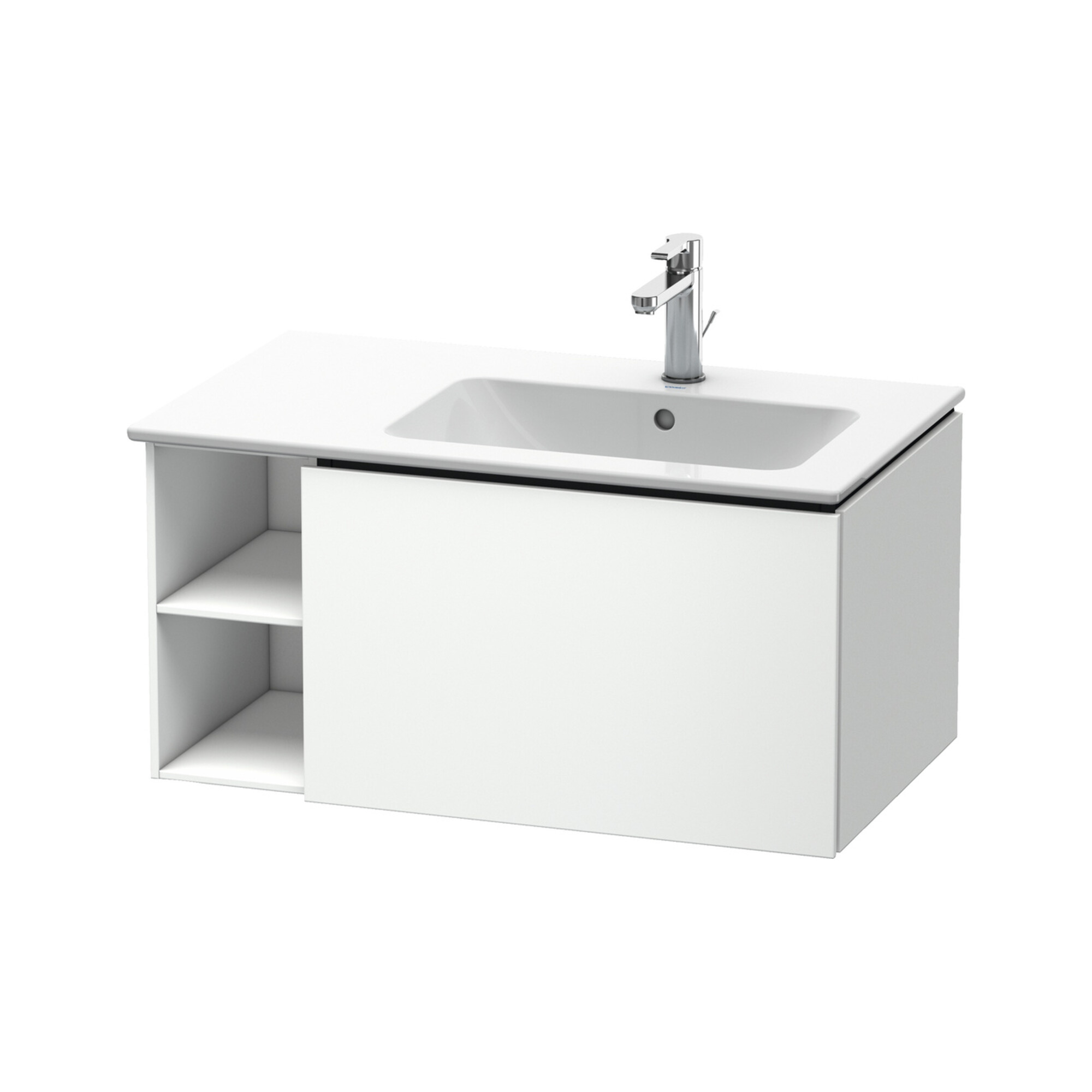 Duravit Waschtischunterschrank L-Cube 82x48,1x40cm, 1 Ausz., Beck. re, we. ma