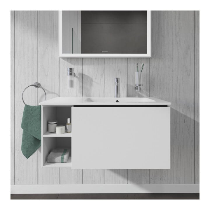 Duravit Waschtischunterschrank L-Cube 82x48,1x40cm, 1 Ausz., Beck. re, we. ma