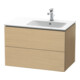 Duravit Waschtischunterschrank L-Cube 82x48,1x55cm, 2 La, Beck. re, Ei Nat-1
