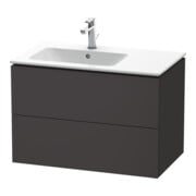 Duravit Waschtischunterschrank L-Cube 82x48,1x55cm, 2 SBK, B li, graph matt