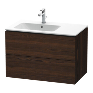 Duravit Waschtischunterschrank L-Cube 82x48,1x55cm, 2 SBK, B li, Nussb geb.