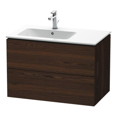 Duravit Waschtischunterschrank L-Cube 82x48,1x55cm, 2 SBK, B li, Nussb geb.