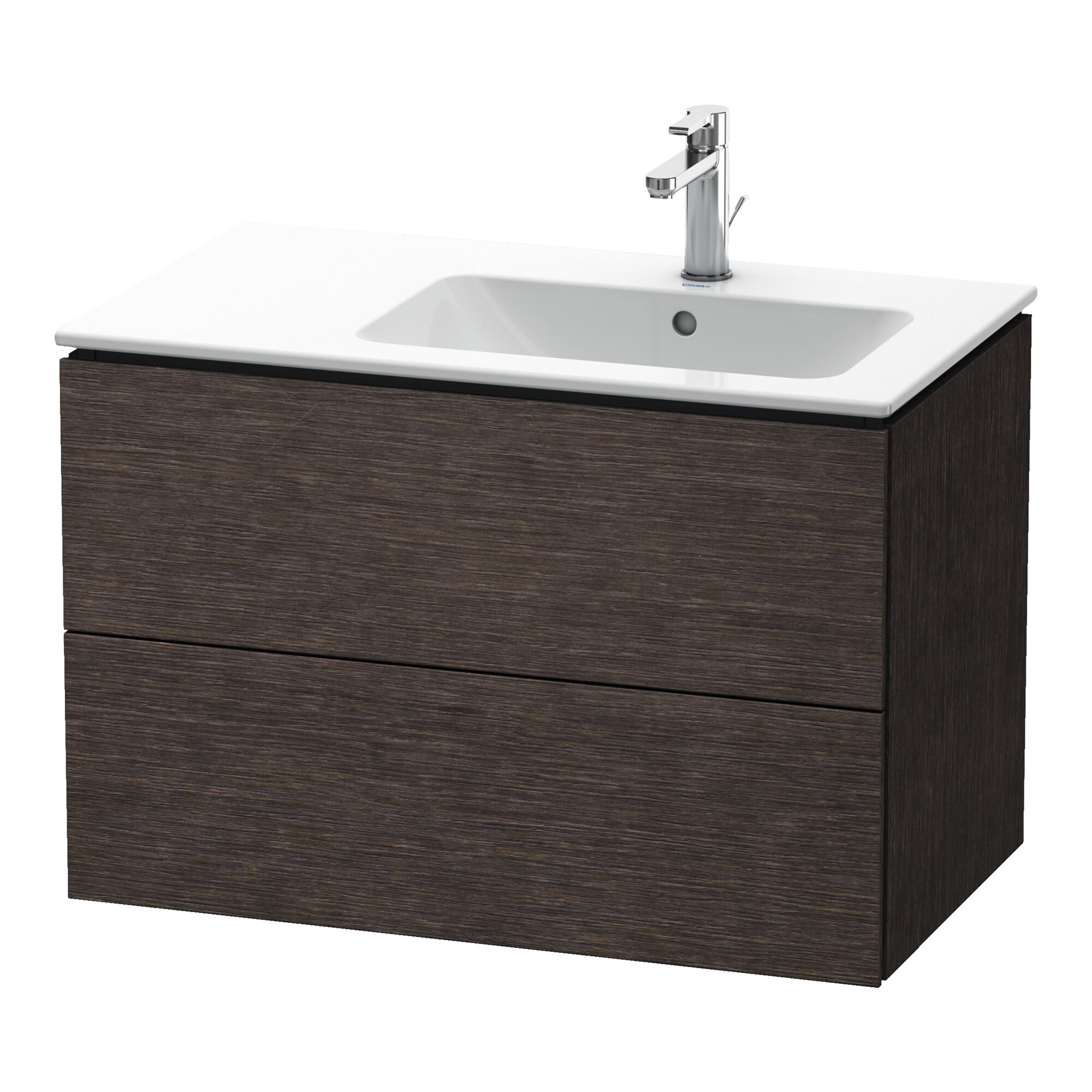 Duravit Waschtischunterschrank L-Cube 82x48,1x55cm, 2 SBK, B re, Ei dkl. geb.