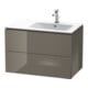 Duravit Waschtischunterschrank L-Cube 82x48,1x55cm, 2 SBK, B re, flan. Gr hgl-1