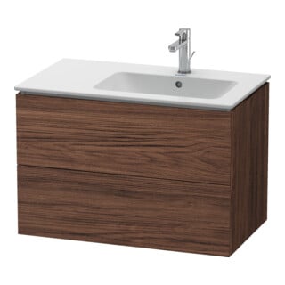 Duravit Waschtischunterschrank L-Cube 82x48,1x55cm, 2 SBK, B re, Nussb dkl.