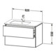 Duravit Waschtischunterschrank L-Cube 82x48,1x55cm, 2 SBK, Beck. li, bas. ma