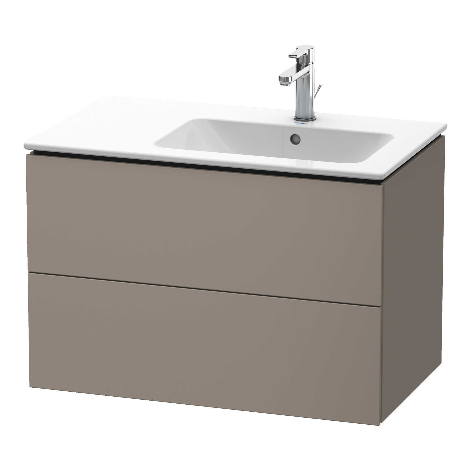 Duravit Waschtischunterschrank L-Cube 82x48,1x55cm, 2 SBK, Beck. re, bas. ma