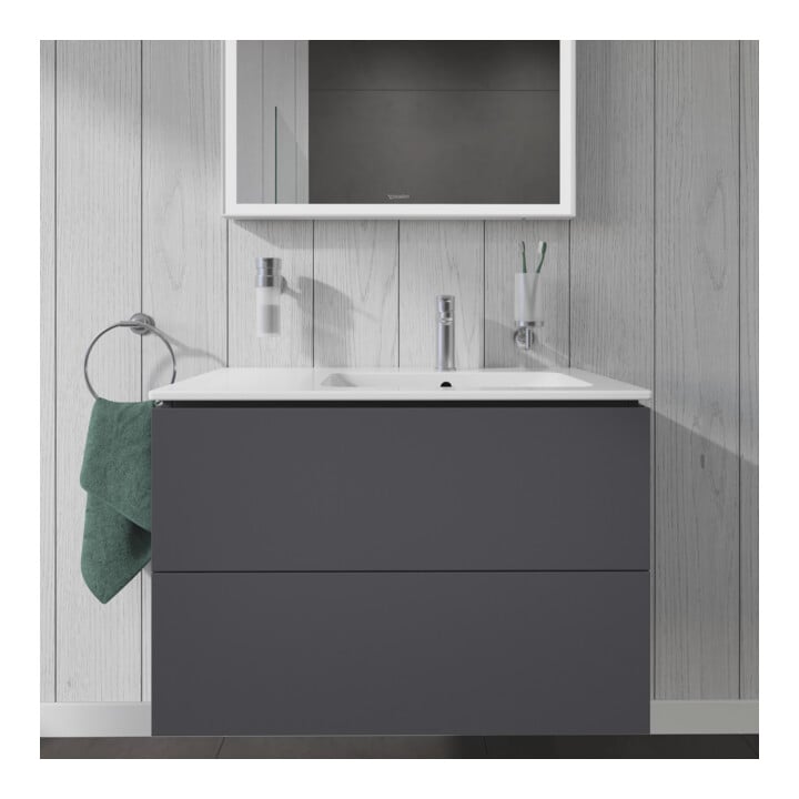 Duravit Waschtischunterschrank L-Cube 82x48,1x55cm, 2 SBK, Beck. re, graph ma