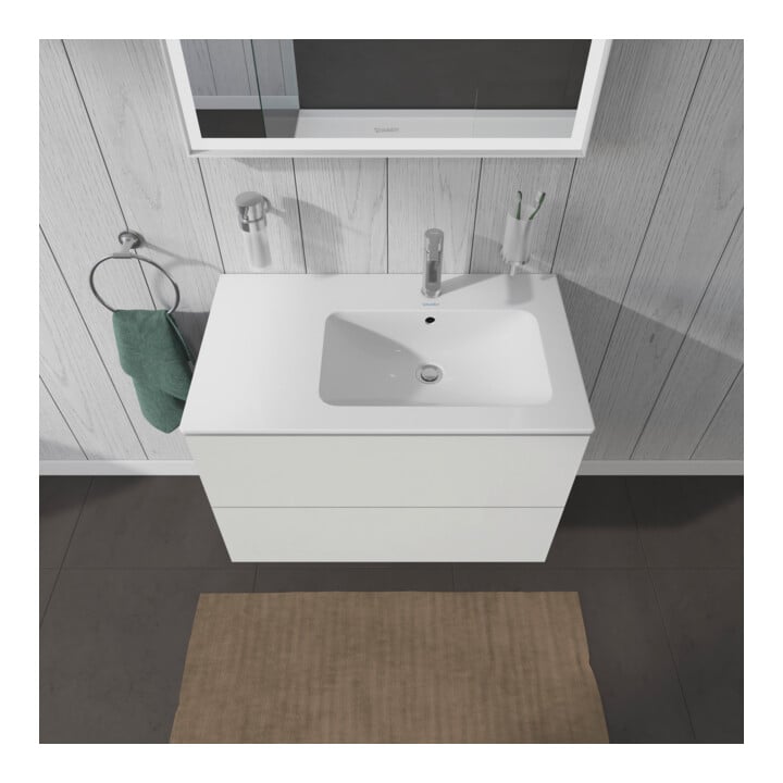 Duravit Waschtischunterschrank L-Cube 82x48,1x55cm, 2 SBK, Beck. re, we. hgl