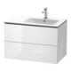 Duravit Waschtischunterschrank L-Cube 82x48,1x55cm, 2 SBK, Beck. re, we. hgl-1