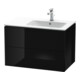 Duravit Waschtischunterschrank L-Cube 82x48,1x55cm, 2 Schub., Beck. re, sw hgl-1