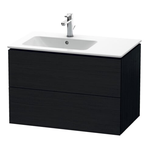 Duravit Waschtischunterschrank L-Cube 82x48,1x55cm, 2 Schubk., Beck. li, Ei sw