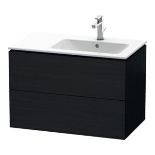 Duravit Waschtischunterschrank L-Cube 82x48,1x55cm, 2 Schubk., Beck. re, Ei sw