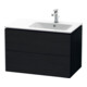 Duravit Waschtischunterschrank L-Cube 82x48,1x55cm, 2 Schubk., Beck. re, Ei sw-1