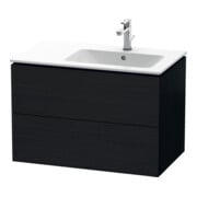 Duravit Waschtischunterschrank L-Cube 82x48,1x55cm, 2 Schubk., Beck. re, Ei sw