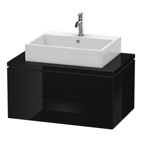 Duravit Waschtischunterschrank L-Cube 82x54,7cm, sw hgl, f Kons, 2 Schubkästen