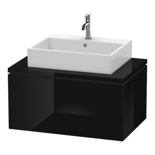 Duravit Waschtischunterschrank L-Cube 82x54,7cm, sw hgl, für Konsole, 1 Auszug