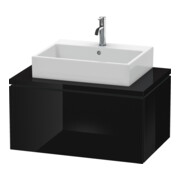 Duravit Waschtischunterschrank L-Cube 82x54,7cm, sw hgl, für Konsole, 1 Auszug