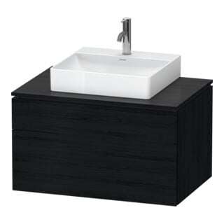 Duravit Waschtischunterschrank L-Cube 82x55cm, E sw, 1 Schubk., 1 Ausz., wandhängend