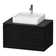 Duravit Waschtischunterschrank L-Cube 82x55cm, E sw, 1 Schubk., 1 Ausz., wandhängend