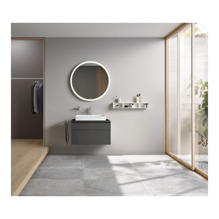Duravit Waschtischunterschrank L-Cube 82x55cm, gra m, 1 Kast, 1 Ausz., wandhängend