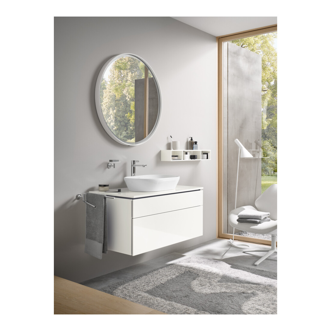 Duravit Waschtischunterschrank L-Cube 82x55cm, w g, 1 Schubk., 1 Ausz., wandhängend