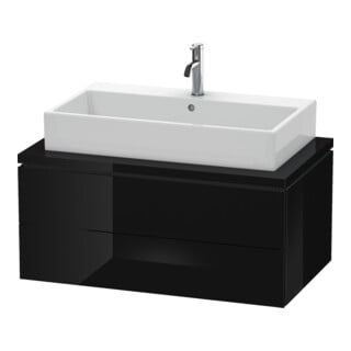 Duravit Waschtischunterschrank L-Cube 92x54,7cm, sw hgl, f Kons, 2 Schubkästen
