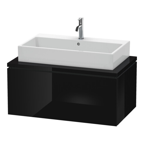 Duravit Waschtischunterschrank L-Cube 92x54,7cm, sw hgl, für Konsole, 1 Auszug