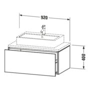 Duravit Waschtischunterschrank L-Cube 92x54,7cm, sw hgl, für Konsole, 1 Auszug-5