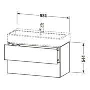 Duravit Waschtischunterschrank L-Cube 98,4x 45,9cm, E d geb., 2 Schub., wandhängend-4