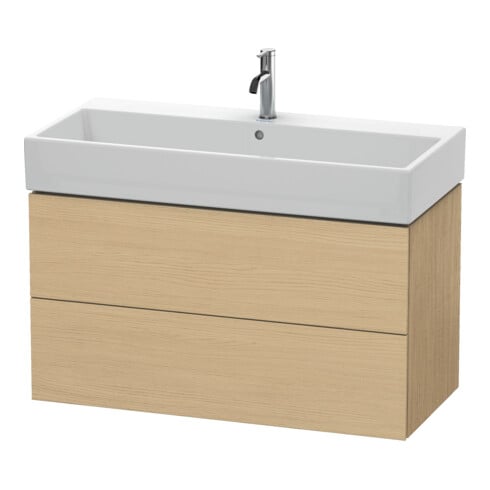Duravit Waschtischunterschrank L-Cube 98,4x 45,9cm, Ei Nat, 2 Schubk., wandhängend
