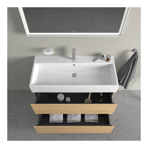 Duravit Waschtischunterschrank L-Cube 98,4x 45,9cm, Ei Nat, 2 Schubk., wandhängend