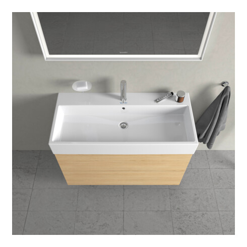 Duravit Waschtischunterschrank L-Cube 98,4x 45,9cm, Ei Nat, 2 Schubk., wandhängend