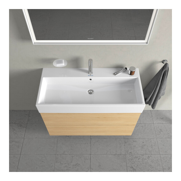Duravit Waschtischunterschrank L-Cube 98,4x 45,9cm, Ei Nat, 2 Schubk., wandhängend