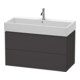 Duravit Waschtischunterschrank L-Cube 98,4x 45,9cm, gra matt, 2 Schub., wandhängend-1