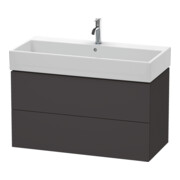 Duravit Waschtischunterschrank L-Cube 98,4x 45,9cm, gra matt, 2 Schub., wandhängend
