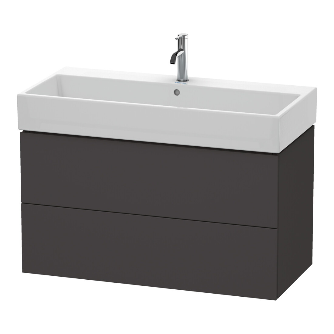 Duravit Waschtischunterschrank L-Cube 98,4x 45,9cm, gra matt, 2 Schub., wandhängend