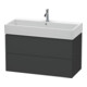 Duravit Waschtischunterschrank L-Cube 98,4x 45,9cm, graph ma, 2 Schub., wandhängend-1