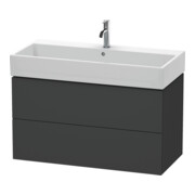 Duravit Waschtischunterschrank L-Cube 98,4x 45,9cm, graph ma, 2 Schub., wandhängend